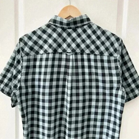 FOX Mens Shirt Troubled Mind Woven Short Sleeve Button Down Green Black Check M - Picture 7 of 14